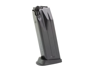 Heckler & Koch Magazine, 45ACP, 12 Rounds, Fits HK USP45, with Finger Rest, Steel, Black, Red Follower