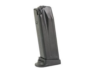Heckler & Koch Magazine, 40 S&W, 12 Rounds, Fits P2000/USP40 Compact, Finger Rest, Black, Red Follower
