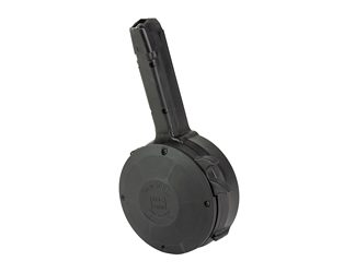 KCI USA Drum Magazine, 9MM, 50 Rounds, Fits Glock 17/19/26, Black