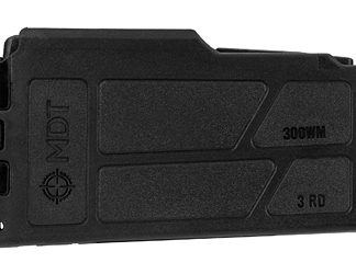 MDT Magazine, 300 Winchester Magnum, 3 Rounds, Fits Long Action 3.850" AICS Pattern, Polymer Construction, Black