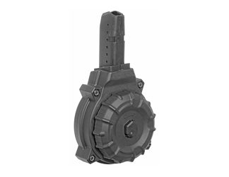 ProMag Industries Drum Magazine, 9MM, 50 Rounds, Polymer, Black, *Does not fit Glock Pistols, for use in PCC / 9mm AR-15 using Glock type magazines only