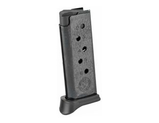 Ruger Magazine, 380ACP, 6 Rounds, Fits Ruger LCP, with Finger Rest, Steel, Blued Finish
