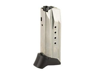 Ruger Magazine, 9MM, 12 Rounds, Fits Ruger American Compact, Steel, Silver