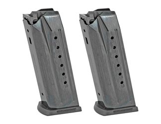Ruger Magazines, 9MM, 15 Rounds, Fits Ruger Security-9, Steel, Black, 2 Pack