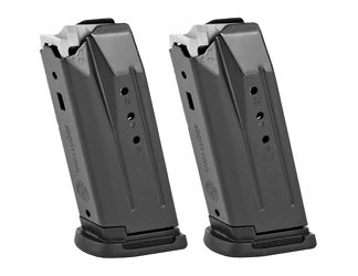 Ruger Magazines, 9MM, 10 Rounds, Fits Ruger Security-9, 2 Pack, Steel, Black