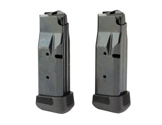 Ruger Magazine, 380 ACP, 12 Rounds, Fits Ruger LCP MAX, Steel, Blued Finish, Black, 2 Pack