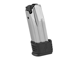 Springfield Magazine, 10MM, 15 Rounds, Fits XDME Compact, With Sleeve for Backstrap 1, Silver