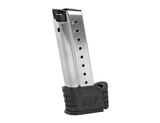 Springfield Magazine, 9MM, 9 Rounds, Fits Springfield XDS, with Sleeve for Backstraps 1 & 2, Does Not Fit Mod2, Stainless