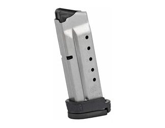 Smith & Wesson Magazine, 40 S&W, 7 Rounds, Fits Shield, with Finger Rest, Stainless