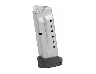 Smith & Wesson Magazine, 9MM, 8 Rounds, Fits M&P SHIELD, with Finger Rest, Stainless