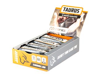 Taurus USA Magazine, 9MM, 12 Rounds, Fits Taurus G2C and G3C with Finger Rest, Black, 12 Pack