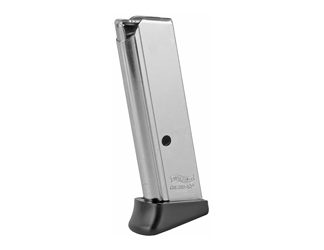Walther Magazine, 380ACP, 6 Rounds, Fits PPK, with Finger Rest, Nickel Finish