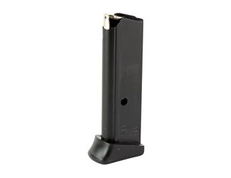 Walther Magazine, 380ACP, 6 Rounds, Fits Walther PPK, with Finger Rest, Anti Friction Coating, Black