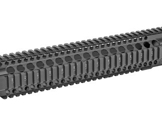 Midwest Industries Combat Rail T-Series, Free Float Handguard, 12.625" Length, Quad Rail, Includes Barrel Nut and Wrench, Fits AR-15, Black Anodized Finish
