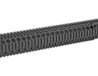 Midwest Industries Combat Rail T-Series, Free Float Handguard, 15" Length, Quad Rail, Includes Barrel Nut and Wrench, Fits AR-15, Black Anodized Finish