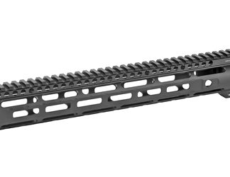 Midwest Industries Slim Line Handguard, 14" Length, M-LOK. Aluminum, Fits AR-15 Rifles, Includes 5-Slot Polymer Rail, Black Anodized Finish