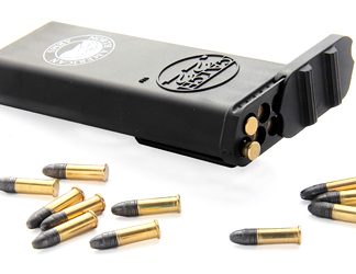 North American Arms Catch 22 Ammo Carrier, Belt Clip, Holds 50 Rounds of .22 Long Rifle, 70 Rounds of .22 Short or 30 Rounds of .22 Magnum