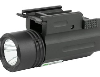 NcSTAR Flashlight & Green Laser with Quick Release Mount, Fits Picatinny/Weaver Rail, 200 Lumens, Green Laser, Black, Light and Laser Modules are Interchangeable
