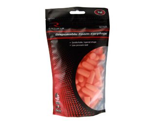 Radians Ear Plugs, Orange, NRR 32, 50 Plugs Per Bag, Resealable Bag