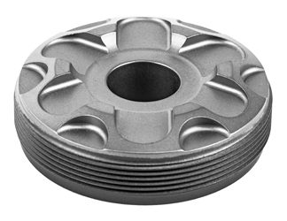 Rugged Suppressors Ti Front Cap, Compatible with Rugged Suppressors, 7.62, Matte Finish, Silver