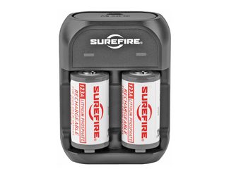 Surefire 2 Rechargeable LFP123 Batteries, Includes Charger
