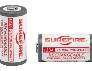 Surefire Battery, LFP123 Rechargeable, 2/Pack, White
