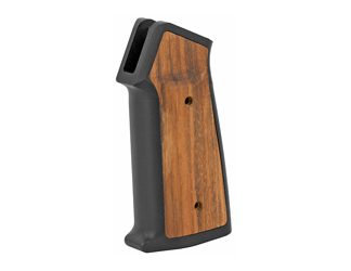 Sharps Bros. Aluminum/Wood AR Grip, Two M-LOK Hand Guard Panels, CNC Machined Billet 6061-T6 Aluminum Grip Frame, Anodized Black, Brazilian Cherry Wood Coated with Tung Oil, Grip Panel Hardware, M-LOK Hardware, Grip Screw and Grip Screw Wrench Included, Fits AR-15, Black
