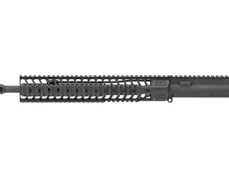 Spike's Tactical Complete Upper Receiver, 223 Remington/5.56 NATO, 14.5" Barrel (16" OAL with Pinned Brake), Mid-length Gas System, Fits AR Rifles, Black, Flat Top Receiver, No Sights, 12" CRR Quad Rail, Dynacomp Muzzle Brake, No Magazine