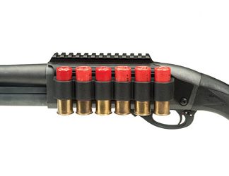 TacStar Shotgun Rail Mount with SideSaddle, 12 Gauge, Fits Remington 870, 1100, 1187, Black Finish