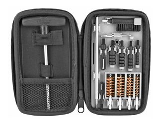 Tipton Compact Pistol Cleaning Kit, For Pistol Calibers .22-.45, Cleaning Pick, Nylon Brush, Cleaning Rod, Soft Carry Case