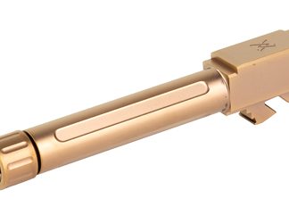 True Precision Threaded Barrel, 9MM, Fits Glock 19, Copper TiCN Finish, Includes Thread Protector