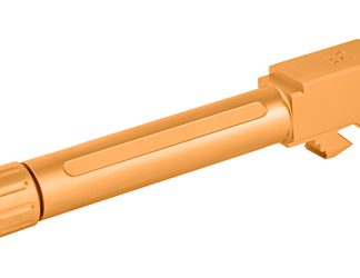 True Precision Barrel, 9MM, Gold Titanium Nitride, Threaded, Fits Glock 19