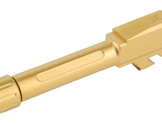 True Precision Threaded Barrel, 9MM, Gold, Fits Glock 43/43X, Titanium Nitride