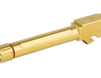 True Precision Pistol Barrel, 9MM, Threaded 1/2X28, Fits Ruger RXM, Titanium Nitride Finish, Gold