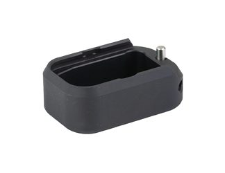 Taran Tactical Innovation Base Pad, Magazine Extension, Fits GLOCK 17/22 Magazines, +3 Rounds of 40 S&W/+4 Rounds of 9MM, Anodized Finish, Flat Black