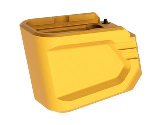 Tyrant CNC +5/4 Mag Extension, Matte Finish, Gold, Fits Glock 19/23/26