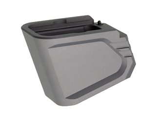 Tyrant CNC Mag Extension, Fits Glock 19/23, +5 Rounds for 9MM, Anodized Finish, Gray