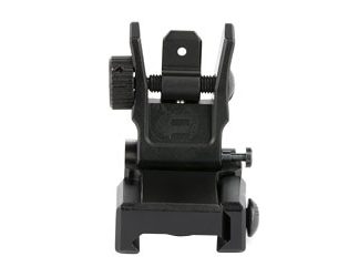 Leapers, Inc. - UTG Sight, Flip-Up Rear Sight, Low Profile, Fits Picatinny, with Dual Aiming Aperture, Black Finish