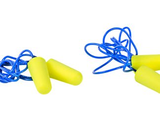Walker's Ear Plug, Rubber Corded, Yellow or Blue, Includes Case, 2 Pairs