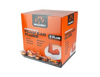 Walker's Ear Plug, Orange, Foam, 1,000 Individually Packaged Pairs