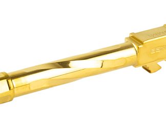 Zaffiri Precision Pistol Barrel, 9MM, 4.97", Threaded, Fits Glock 17 Gen 5, Titanium Nitride Finish, Gold