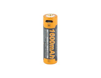 FENIX USB Rechargeable 14500 Battery, Micro USB Charging Port, 1600mAh, 1.5V, Black, Compatible with Devices that Require AA
